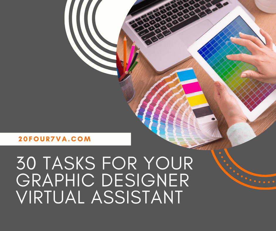 Các nhiệm vụ được giao cho graphic designer virtual assistant đa dạng và thú vị. Nếu bạn đang tìm kiếm giải pháp để giảm tải công việc và tăng hiệu quả làm việc thì hãy tìm hiểu những nhiệm vụ của graphic designer virtual assistant trong bức hình này. Bạn sẽ ấn tượng với những kỹ năng và kinh nghiệm của họ.
