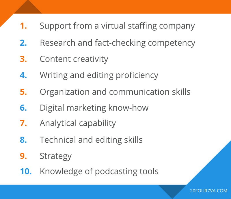 10 Things to Look For When Hiring a Podcast Virtual Assistant