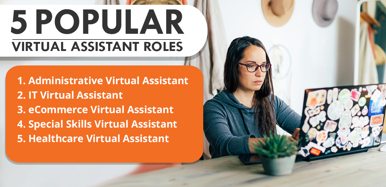 Popular remote virtual assistant roles.