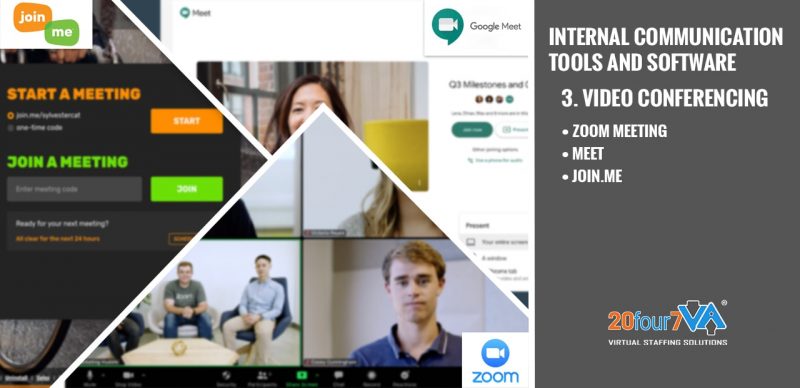 top video conferencing apps and tools used by virtual assistants - 20four7VA