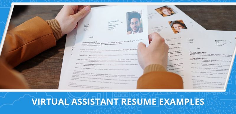 image with text Virtual Assistant Resume Examples