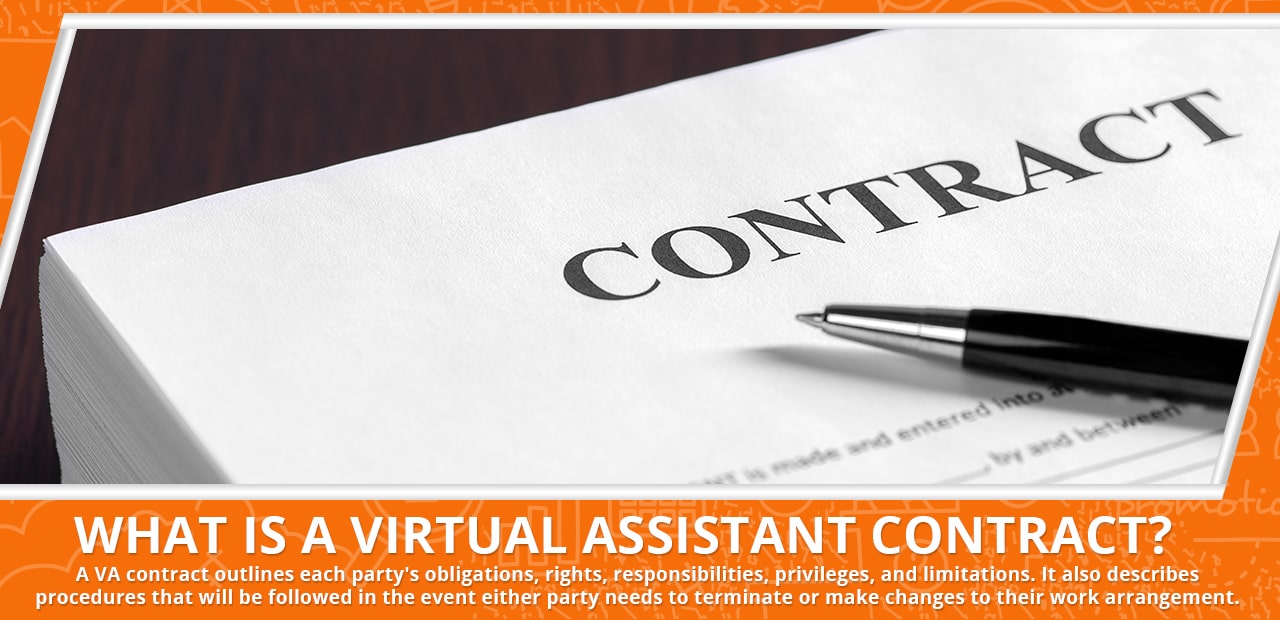 A header with the words What is a Virtual Assistant Contract by 20four7VA.com