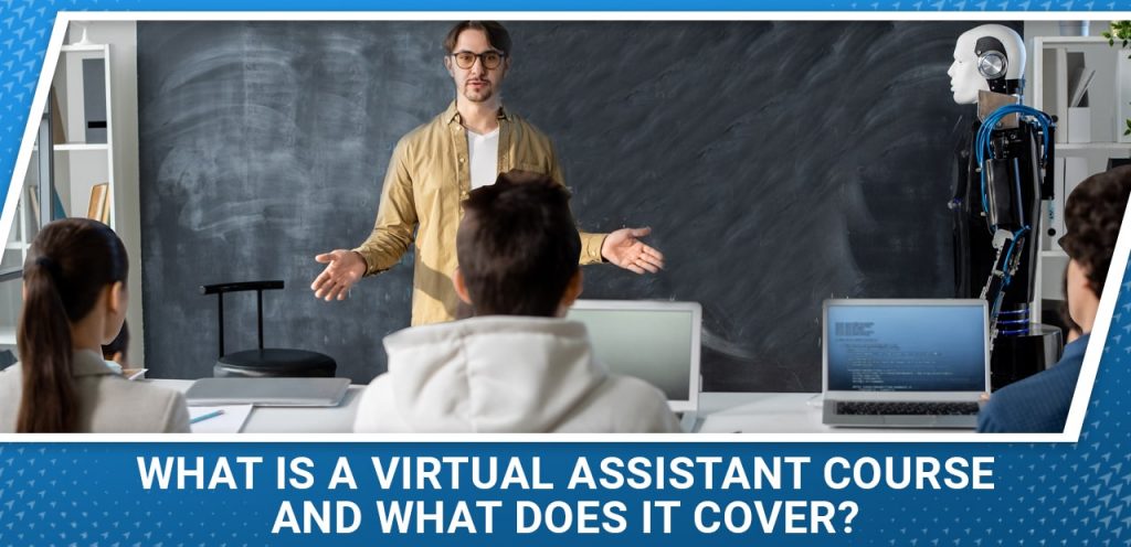 blog header with text Do You Need to Take a Virtual Assistant Course to Become a VA? [Guide]