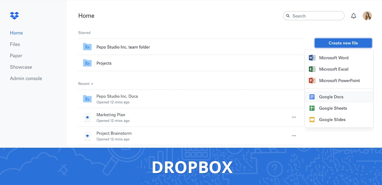 Free Productivity Apps Dropbox