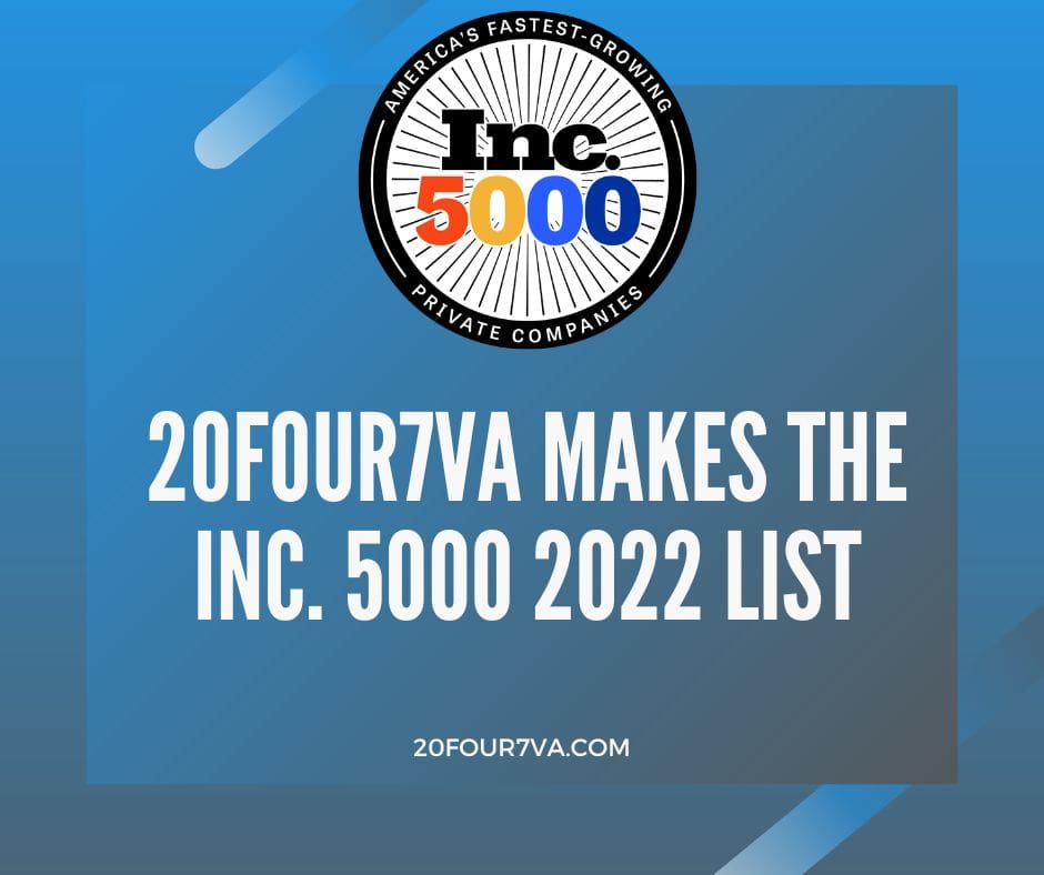 20four7VA Makes the Inc. 5000 2022 List - 20four7VA
