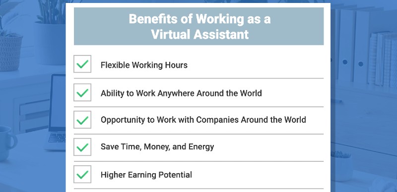 Benefits of working as a virtual assistant