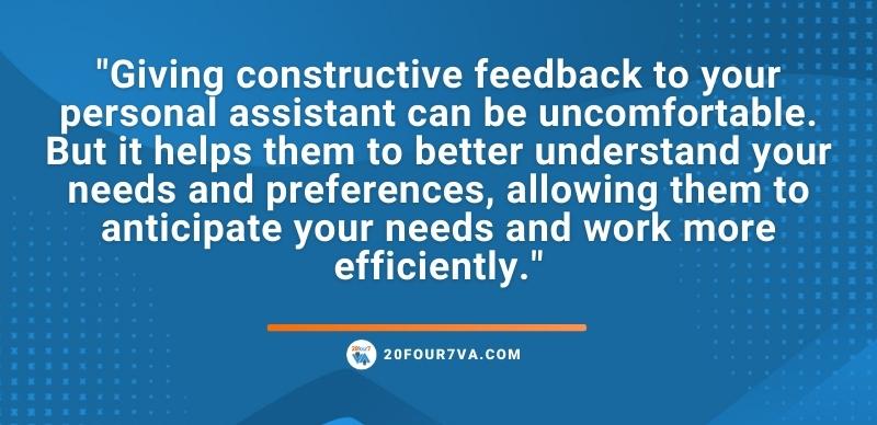 The importance of giving feedback to your personal assistant