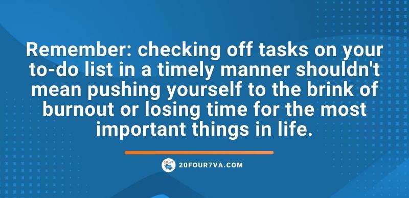 Checking off tasks on your to-do list