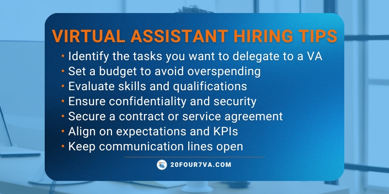 Virtual assistant hiring tips