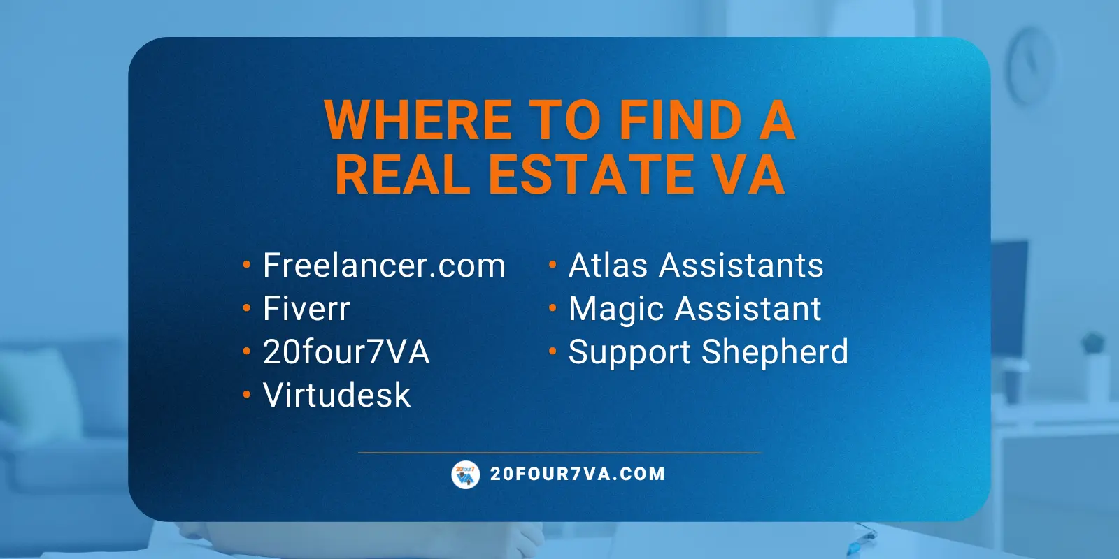 Where to find a real estate VA