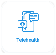 telehealth blue icon