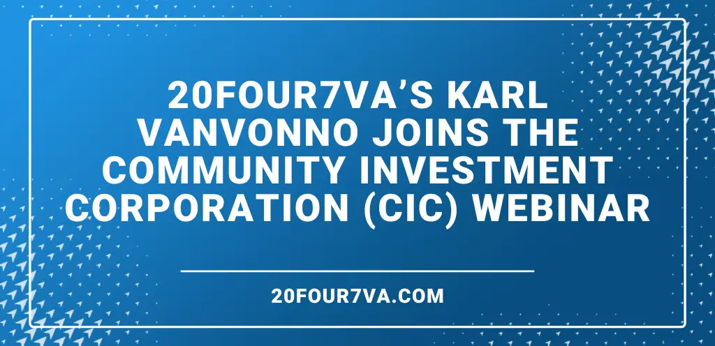 20four7VA's Karl vanVonno joins the Community Investment Corporation webinar