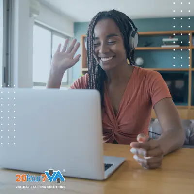 Image of a woman looking for work from home jobs in jamaica