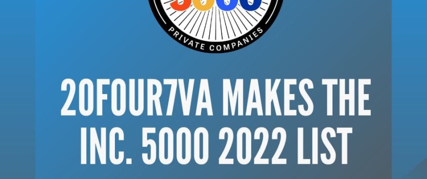 20four7VA Makes the Inc. 5000 2022 List